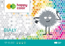 Blok rysunkowy biały A3, 100g, 20 ark, Happy Color HA 3710 3040-0