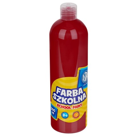 Farba szkolna Astra 500 ml - czerwona ciemna, 301217005