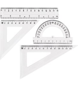 Zestaw geometryczny GR-031T, przezroczysty GRAND 130-1640