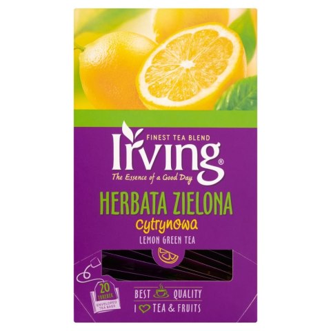 Herbata IRVING cytrynowa 20 kopert 1,5g zielona