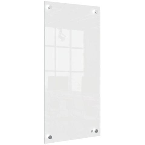 Mała podłużna szklana tablica suchościeralna Nobo Home 300x600mm, biała 1915603