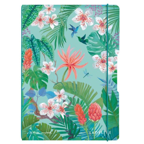 Notatnik A4 2x40 kartek linnia/kratka PP flex ladylike jungle 50044320 Herlitz