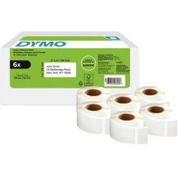 Etykieta na adres zwrotny - 25 x 54 mm, biała - VALUE PACK 6 szt 2177564 DYMO