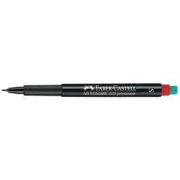 Foliopis z gumką OHP MULTIMARK S 0.4 czerwony FABER-CASTELL FC152321