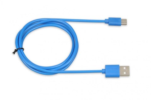 Kabel do transferu danych i zasilania USB 2w1 TYP C niebieski 1m (2A) Ibox IKUMTCB