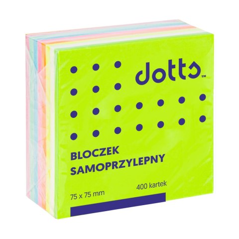 Kostka samoprzylepna DOTTS 75x75 400 kartek tęczowa (NSKT/D)