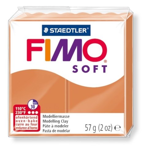 Kostka FIMO soft 57g, koniakowy, masa termoutwardzalna, Staedtler S 8020-76