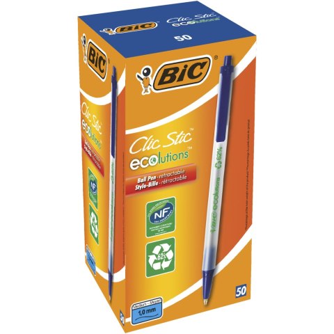 Długopis BIC Ecolutions Clic Stic niebieski, 8806891