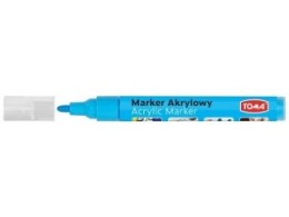 Marker akrylowy, fibrowa końcówka okragła 2-5mm, niebieski jasny TO-402 Toma