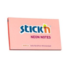 Bloczek STICKN 127x76mm różowy neonowy 100k 21170 STICKN