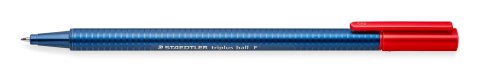 Długopis triplus ball, F, czerwony, Staedtler S 437 F-2