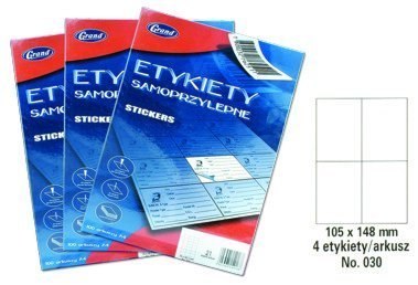 Etykiety samoprzylepne No. 030 105x148 mm GRAND 150-1057