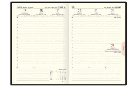 Kalendarz A-5 BEST CLASSIC książkowy (C3), 22 - złoty linea / czarny 2025 TELEGRAPH