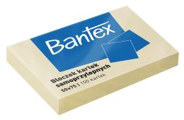 Bloczek samoprzylepne 50x75mm, 100 kartek, żółty BANTEX 400086385