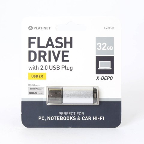 Pendrive USB 2.0 X-Depo 32GB srebrny PLATINET PMFE32S