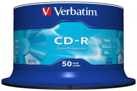 Płyta CD-R VERBATIM CAKE (50) Extra Protection 700MB x52 43351