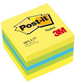 Mini Kostka samoprzylepna POST-IT (2051L), 51x51mm, 1x400 kart., cytrynowa UU009543115 3M