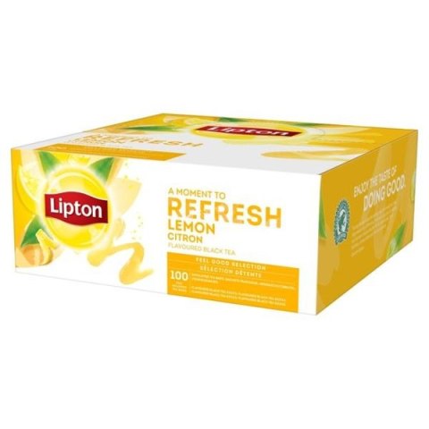 Herbata LIPTON CLASSIC LEMON (100 kopert fol.) czarna