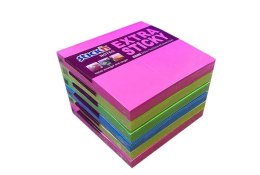 Notes samoprzylepny EXTRA STICKY 76x76mm 4 kol.neon/90 kart. 6szt. STICK`N 21679