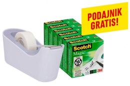 Taśma biurowa SCOTCH_ Magic_(C18-6L), matowa, 19mm, 33m, 6szt., podajnik C-18 GRATIS