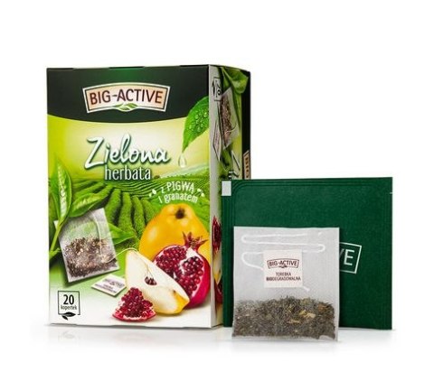 Herbata BIG-ACTIVE PIGWA-GRANAT zielona 20 kopert/34g