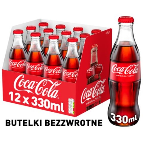 Napój COCA COLA 0.33L butelka szklana bezzwrotna 12szt.