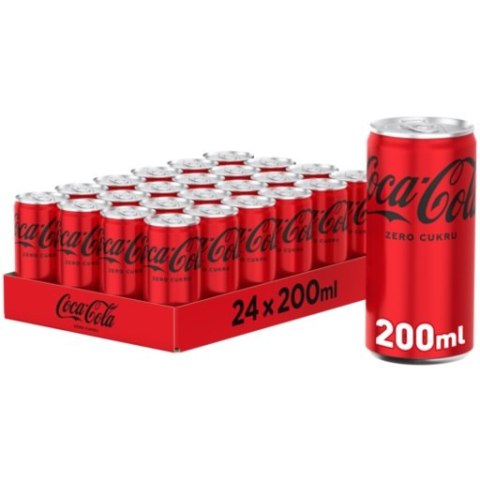 Napój COCA COLA ZERO 0.2L PUSZKA (24szt.)