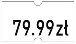 Etykiety cenowe w rolce do metkownicy jednorzędowej 21 x 12 mm, białe cenówki, metki Meto M30014356