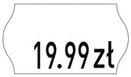 Etykiety cenowe w rolce do metkownicy jednorzędowej 22 x 12 mm, białe cenówki, metki Meto M30014352