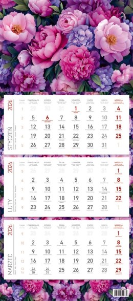 Kalendarz trójdzielny ekonomiczny KS045B KWAITY 2026 WOKÓŁ NAS