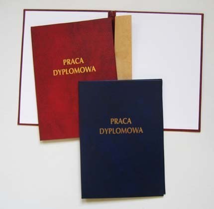 Okładka do prac dyplomowych z napisem.339-005 WARTA