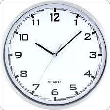 Zegar ścienny plastikowy 25,5 cm, biały z białą tarczą MPM E01.2478.90.A