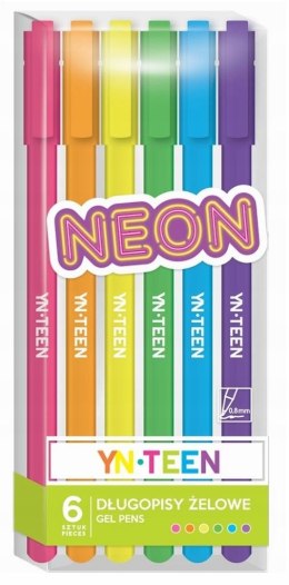 Długopis żelowe 6 szt. NEON YNT