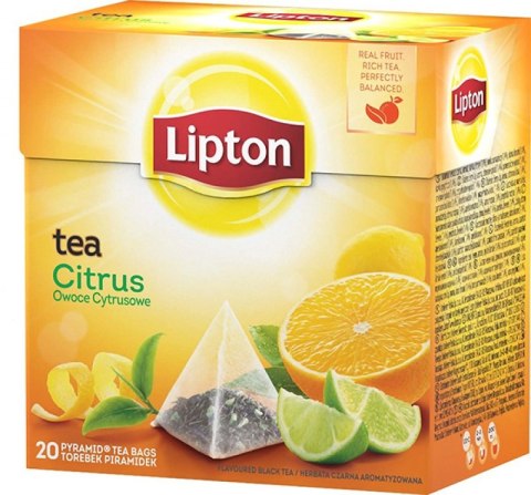 Herbata LIPTON PIRAMID CITRUS owoce cytrusowe 20t