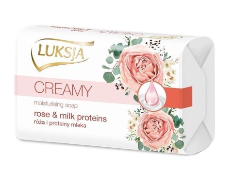 LUKSJA Mydło kostka 90g CREAMY ROSE & MILK 48742