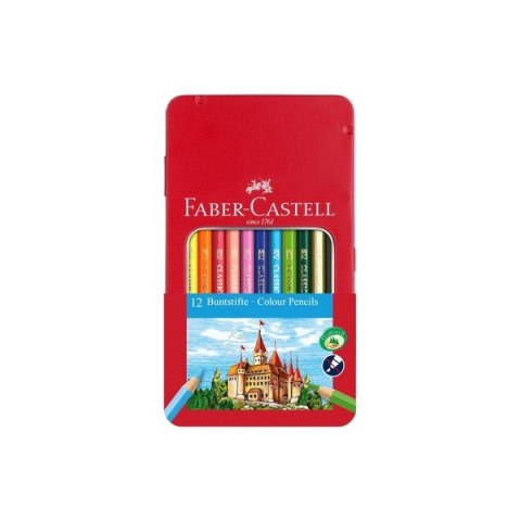 Kredki ZAMEK 12 kolorów pudełko metalowe 115801 FABER CASTELL