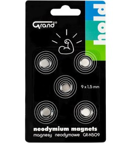Magnes neodymowy GR-N509 9mm, 5 sztuk GRAND 130-1967