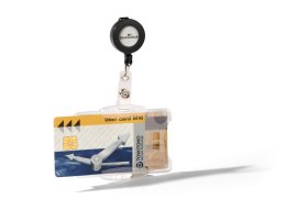 PUSHBOX DUO Etui na karty z mechanizmem ściągajacym 8921-19 op 10szt SALE identyfikator klips