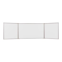 Tablica tryptyk MEMOBE suchościeralna magnetyczna biała, rama aluminiowa Prestige, 170x100 cm MTR170100.27.05.51