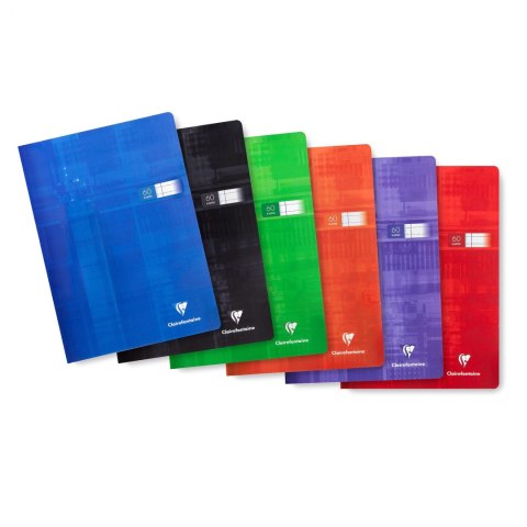 Zeszyt A4 60 kartek, w linie, papier 90g, mix kolorów CLAIREFONTAINE 63155AMXC