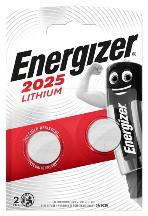 Bateria litowa ENERGIZER CR2025 (2szt) 3V blister