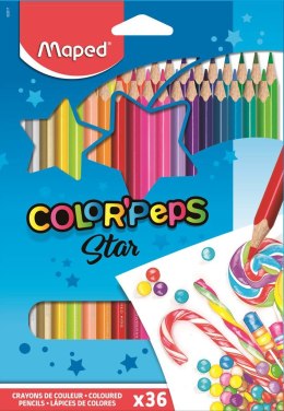 Kredki trójkątne MAPED COLORPEPS 36 kolorów 832017 832017