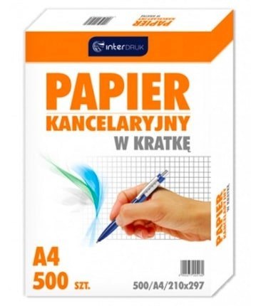 Papier kancelaryjny A4 kratka (500) INTERDRUK