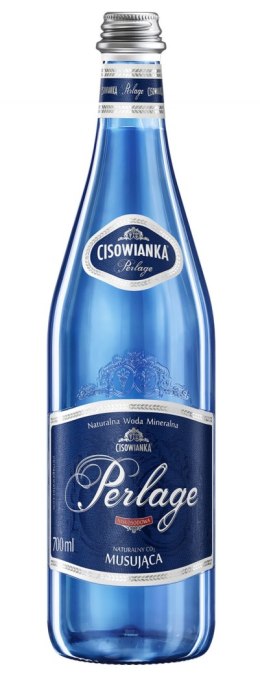 Woda CISOWIANKA 0.7l Perlage gazowana szkło karton 12 szt