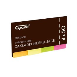 Zakładki indeksujące GRAND GR-Z4-50 4 kol. 50 x 20 mm 150-1418