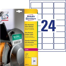 Etykiety UltraResistant L7912-10 63,5x33,9 10ark polietylenowe Avery Zweckform