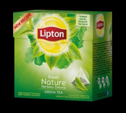 Herbata LIPTON PIRAMID GREEN TEA FRESH NATURE 20t zielona