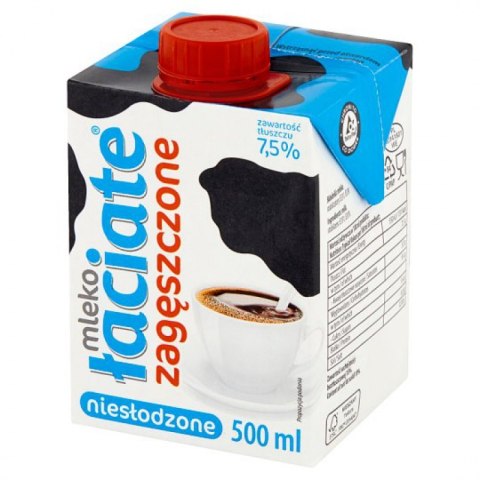 Mleko ŁACIATE UHT 7,5% zagęszczone niesłodzone 500 ml