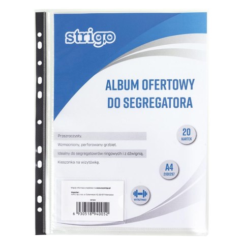 Album ofertowy PP A4 20 koszulek z perforacją SF024 STRIGO