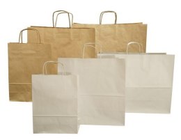 Torba papierowa ECOBAG 350x180x440mm brązowa ekologiczna